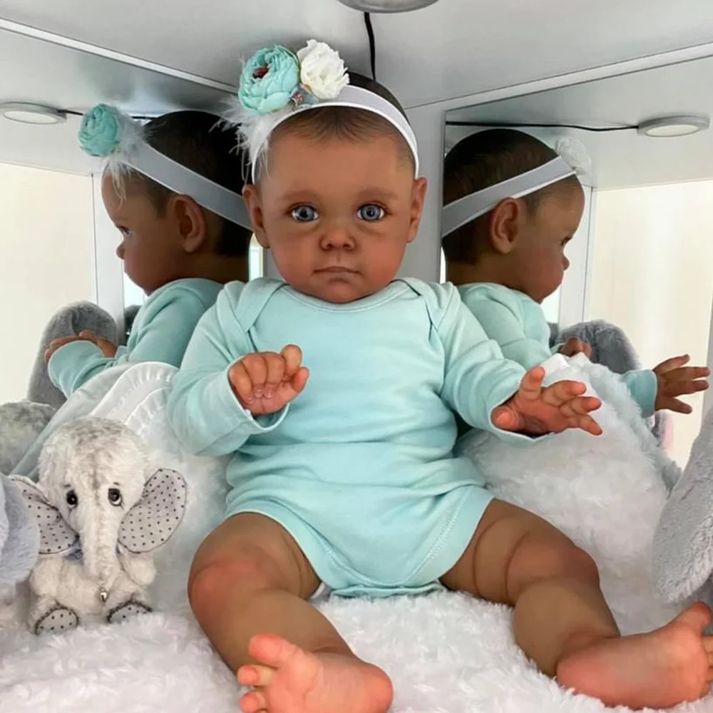 Muñeca reborn de 24 pulgadas con acabado de piel