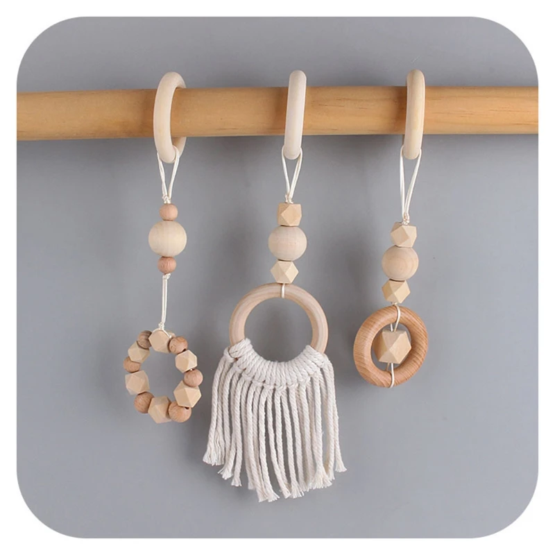 Colgante de madera estilo nórdico para bebé