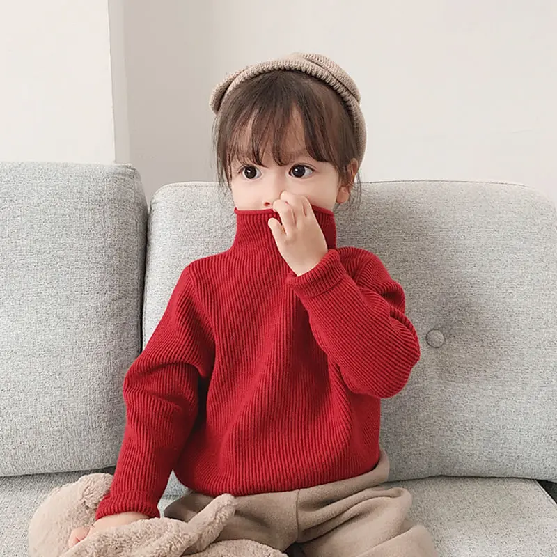 Suéter de punto fino para niñas - Manga larga: otoño e invierno