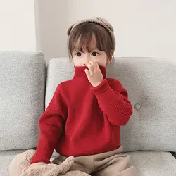 Suéter de punto fino para niñas - Manga larga: otoño e invierno
