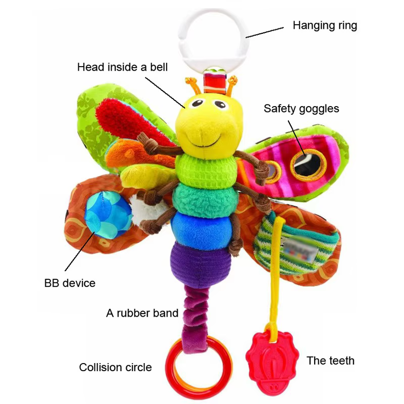 Juguete musical para bebés oruga colorida