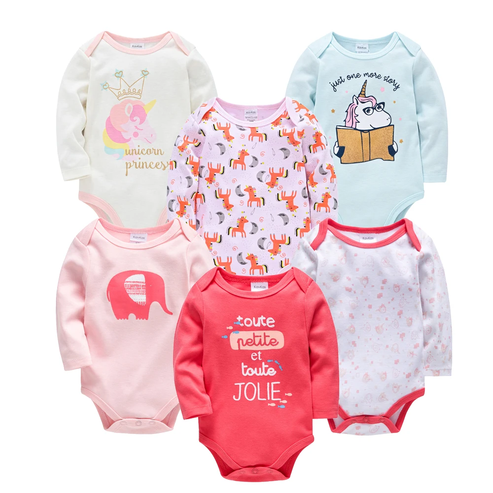 Body manga larga de algodón para bebé con estampado infantil - imagen 3
