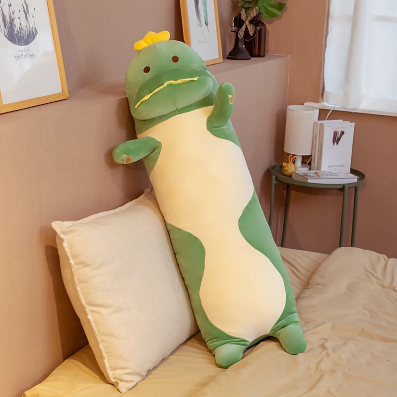 Peluche almohada larga de dinosaurio, unicornio y gato suave - imagen 3