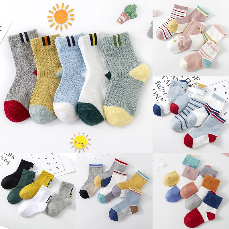 Calcetines de algodón para bebé niña con estampado animales - imagen 4