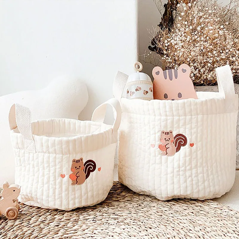 Bolsa maternal de algodón bordada portapañales y juguetes - imagen 5