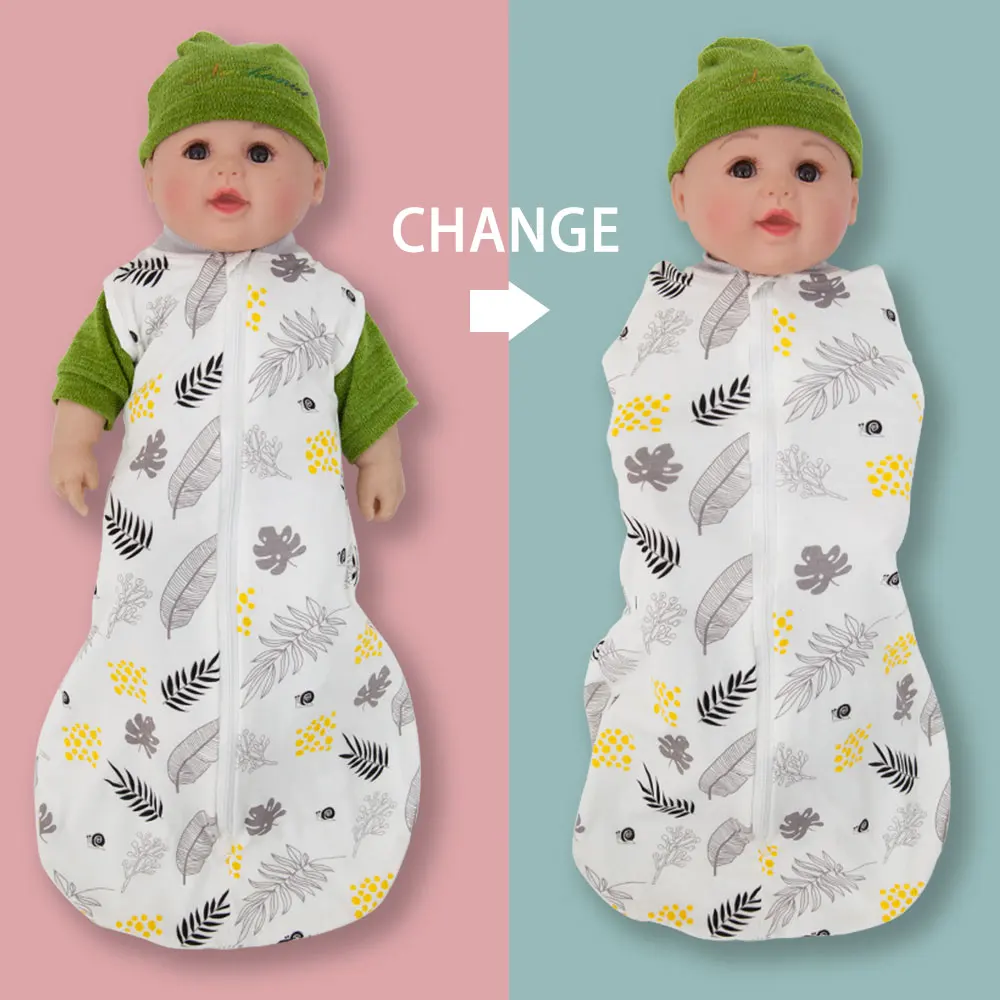 Saco capullo de algodón para bebé – Estampado diente de león - imagen 4