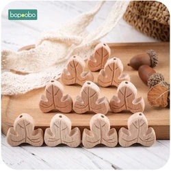 Bopoobo mordedor de madera con cuentas de oso natural para bebé