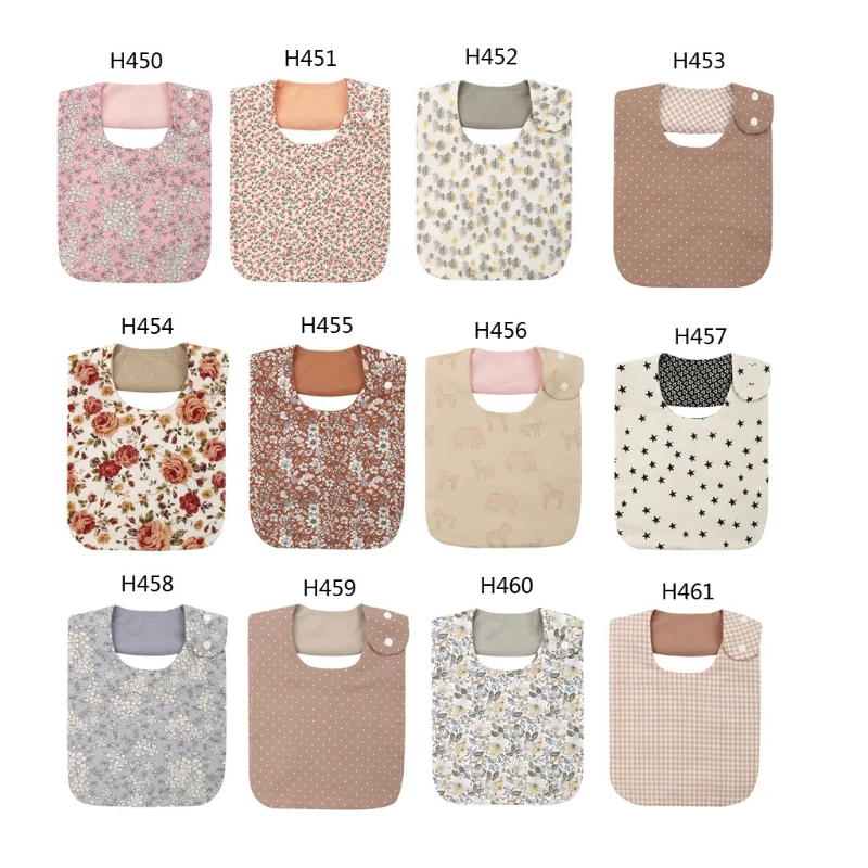 Babero floral vintage doble cara