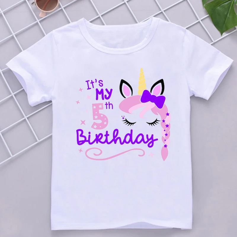 Camiseta unicornio manga courte algodon niño