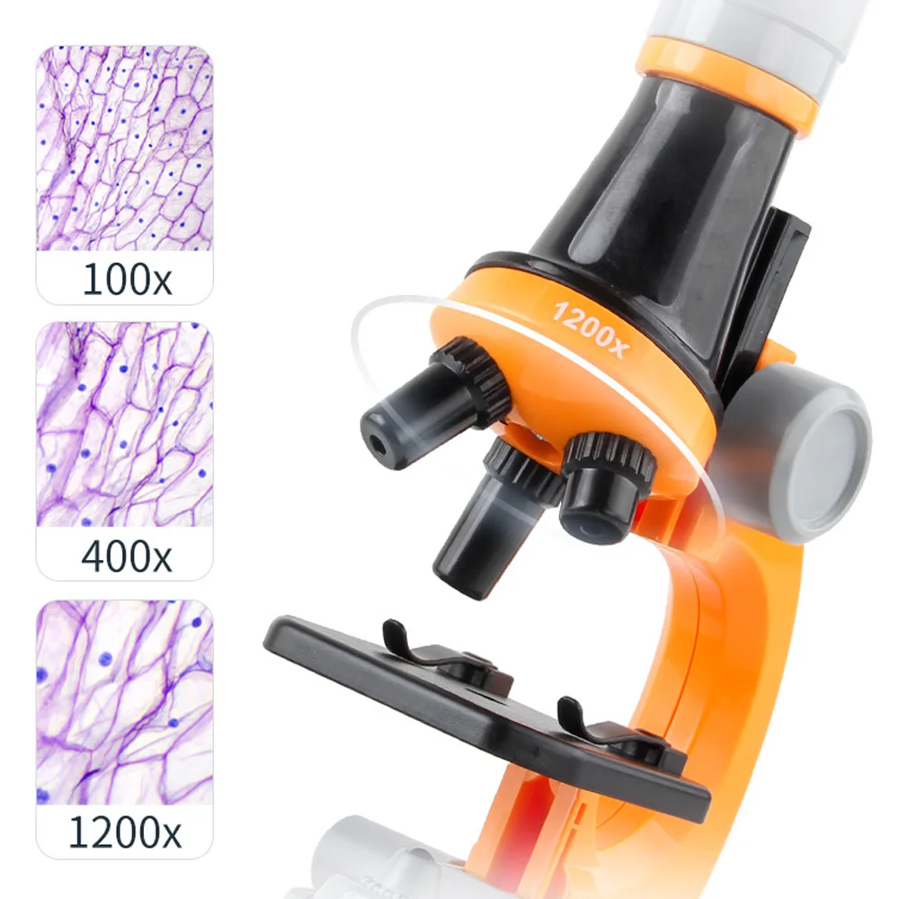Microscopio LED para niños 1200X, juguete científico educativo - imagen 2