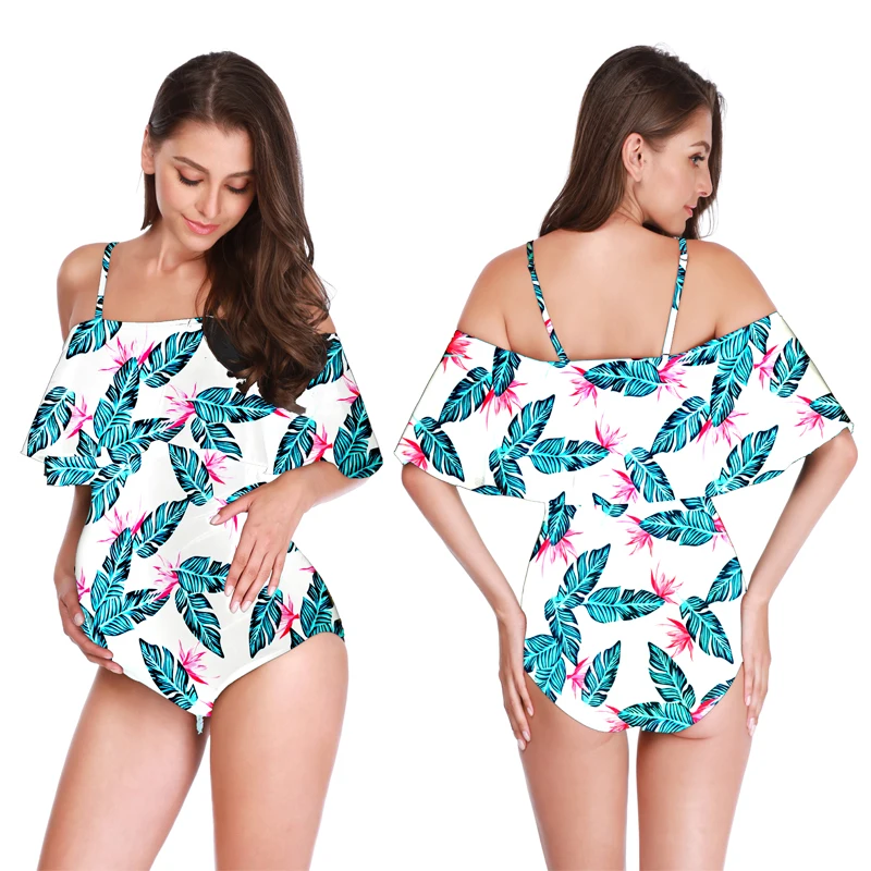 Bañador premamá con volantes y escote halter - imagen 3