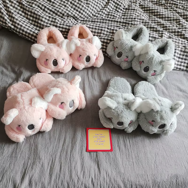 Koala Kawaii zapatillas infantiles de casa con felpa antideslizantes - imagen 4
