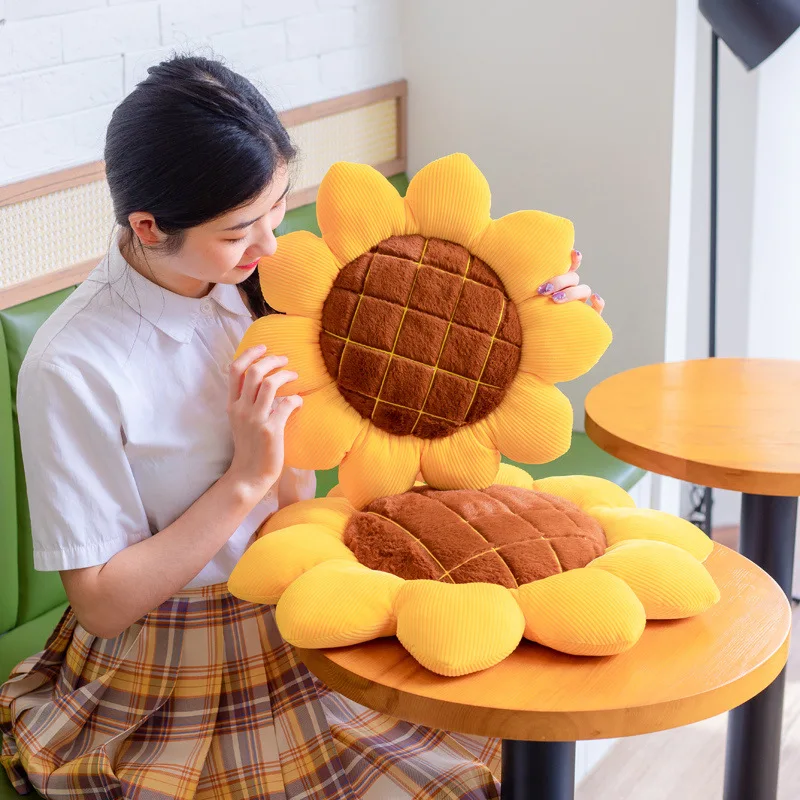 Peluche cojín girasol para sofá y sillita infantil