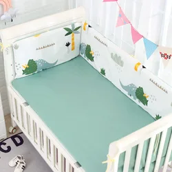 Protector de cuna acolchado con estampado infantil antichoques