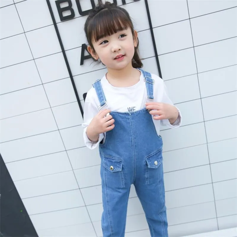 Vaqueros con tirantes para niña – Algodón suave primavera y otoño - imagen 2