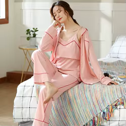 Pijama de lactancia de algodón para verano y embarazo
