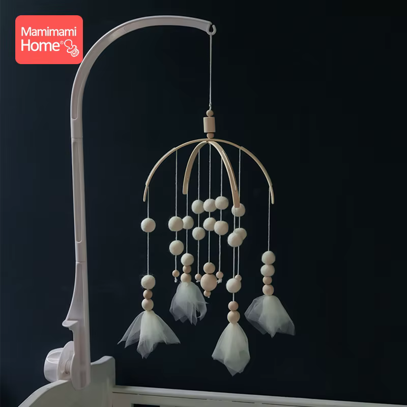 Colgador móvil de madera para cuna – Decoración habitación bebé - imagen 3