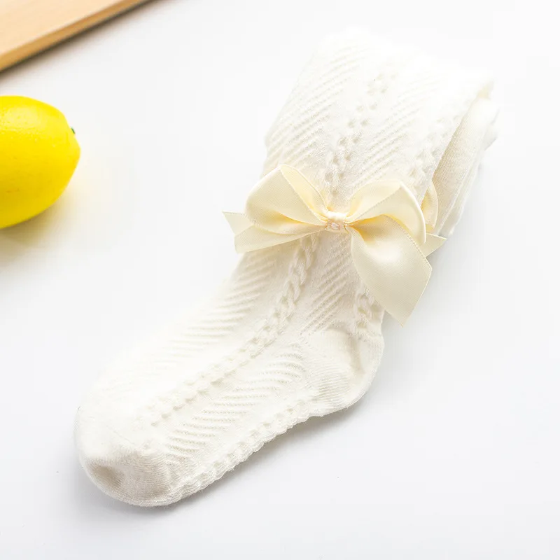 Pantimedias de algodón con lazo para bebé y niña - imagen 2