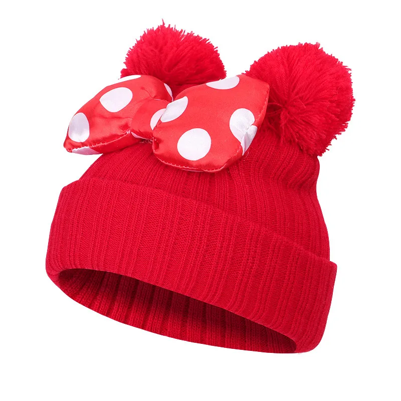 Gorro de algodón con lazo infantil - Calor para otoño e invierno - imagen 4
