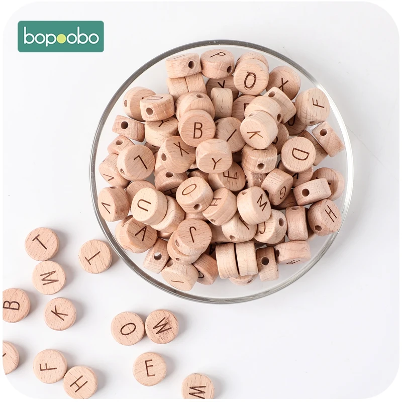 Bopoobo collar dentición cuentas madera sin BPA para bebé