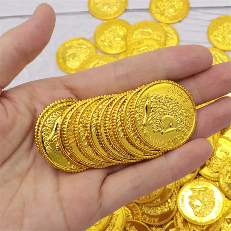 Monedas de juguete doradas sin BPA para fiestas infantiles - imagen 5