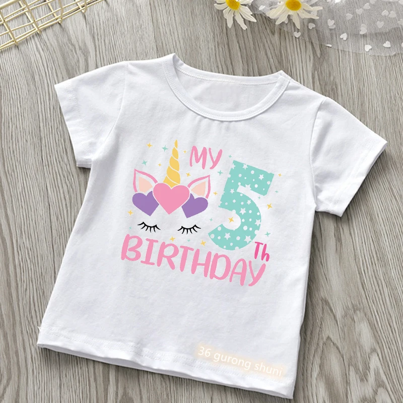 Camiseta unicornio para niña – Look mágico de cumpleaños - imagen 3