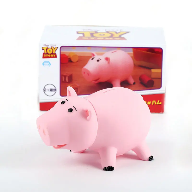 Hucha Hamm infantil de cerdito rosa estilo Toy Story de PVC plástico - imagen 2