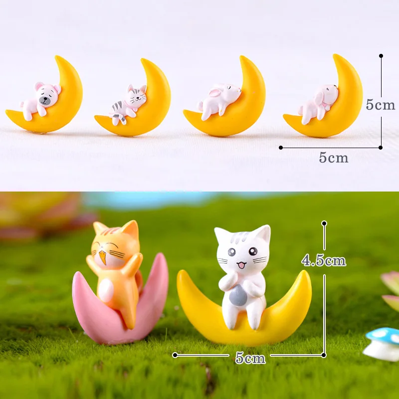 Figurita de animales para jardín – Adorno DIY conejo y gato - imagen 4