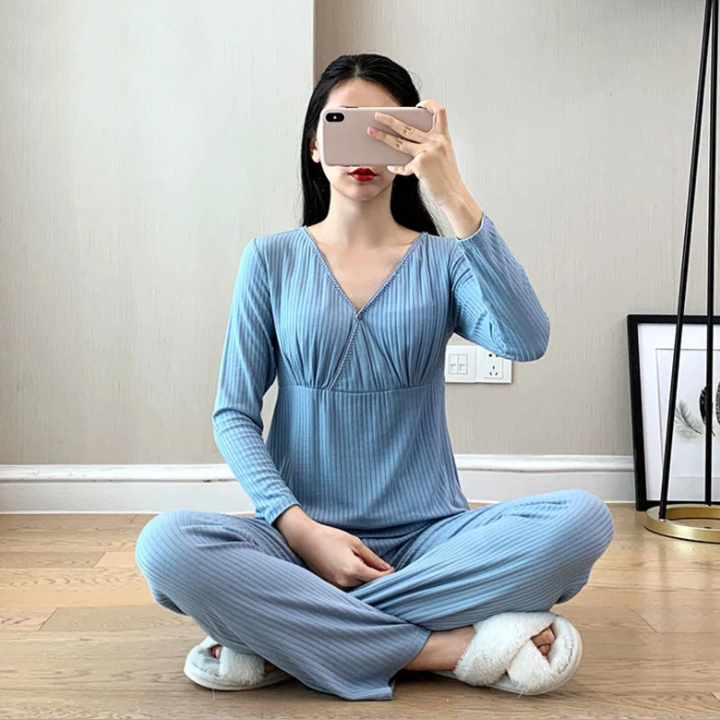 Pijama de lactancia para embarazo y maternidad, camisón holgado - imagen 2