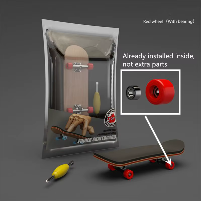 Detalle de los stents y rodamientos del fingerboard