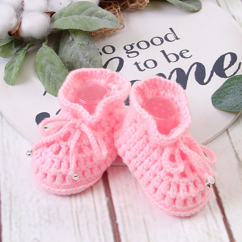 Zapatos de punto para bebé recién nacido – sin cordones hechos a mano