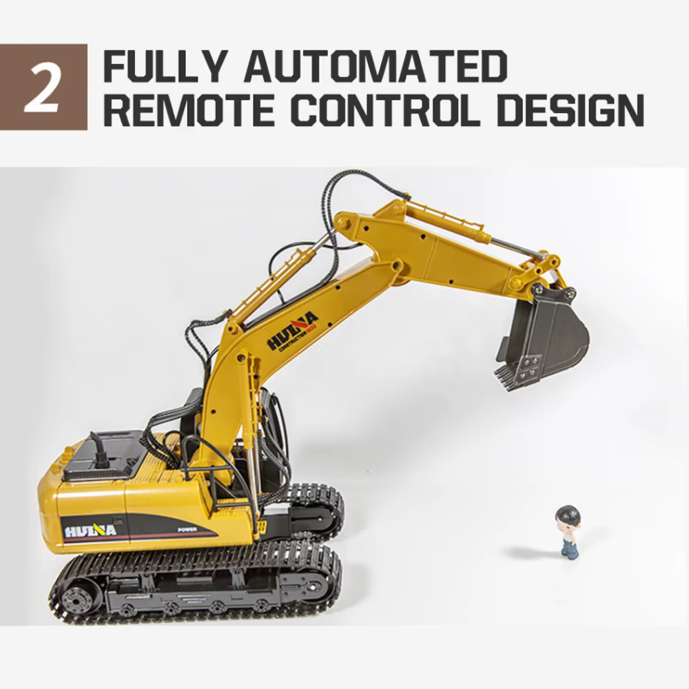 Huina 1535 Excavadora RC de metal fundido a presión para niños - imagen 4