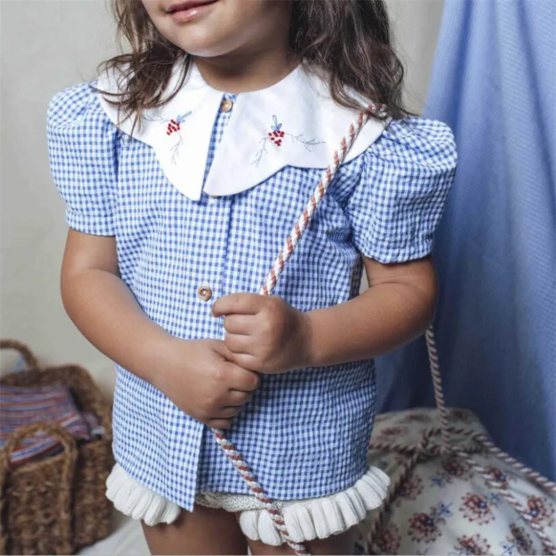 Blusa de niña de manga corta con estampado floral – ligera - imagen 5