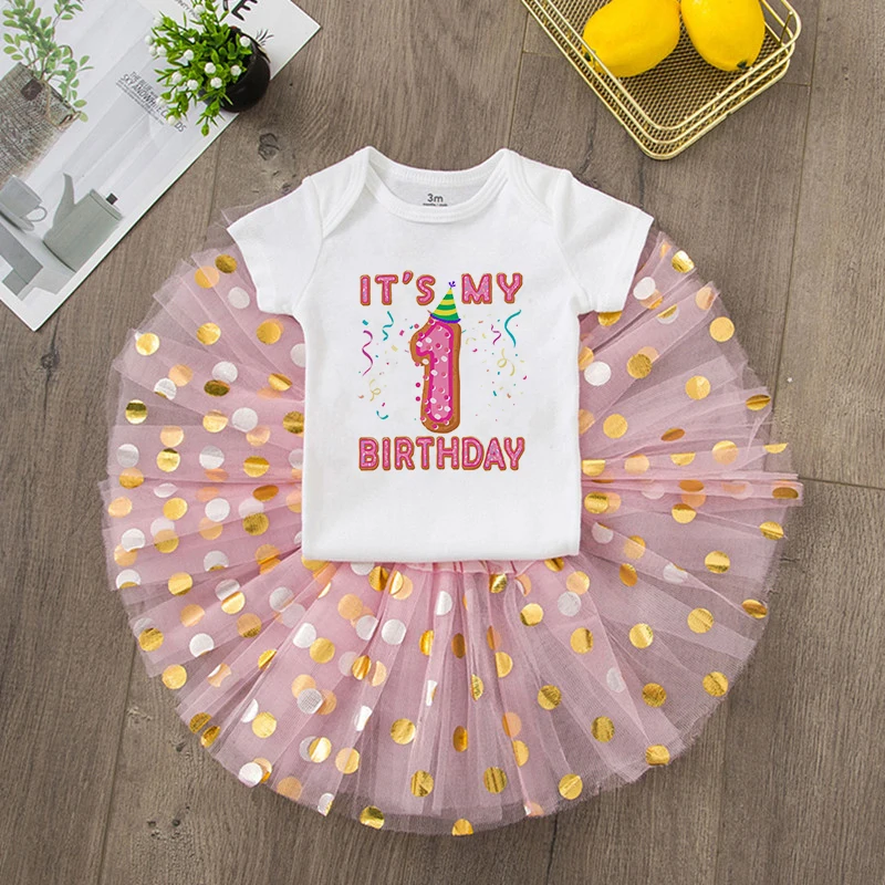 Vestido de fiesta rosa para niña con tul y volantes elegantes - imagen 2