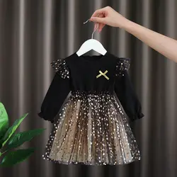 Vestido princesa niña tutú algodón gasa estrellas primavera verano