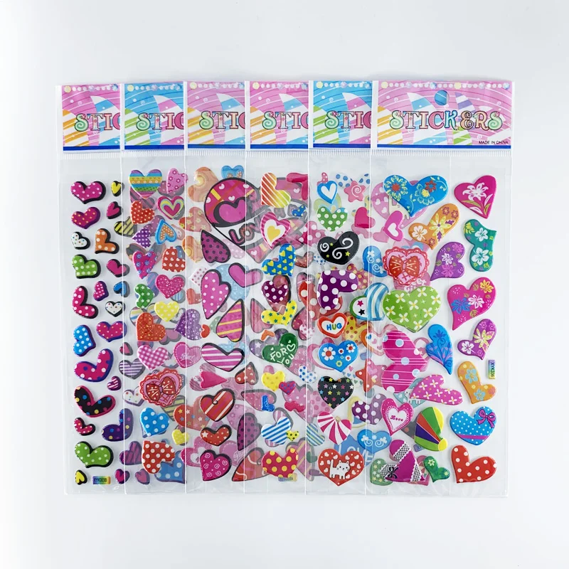 Pegatinas 3D con forma de corazón para niños - Recompensa divertida - imagen 3
