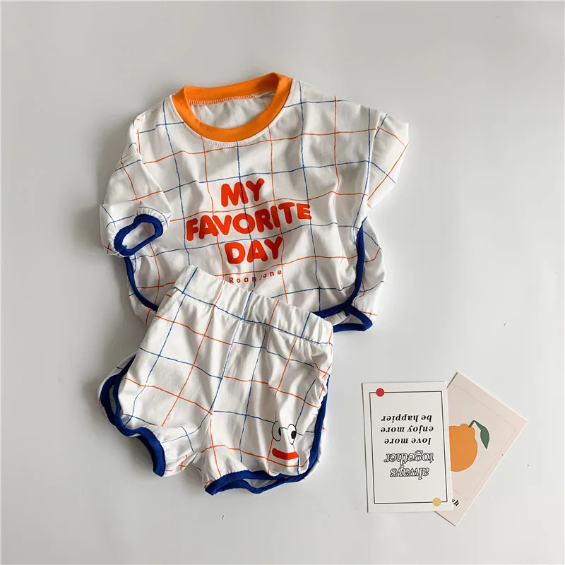 Conjunto verano para hermanos Milangel – Ropa con estampado de letras - imagen 4