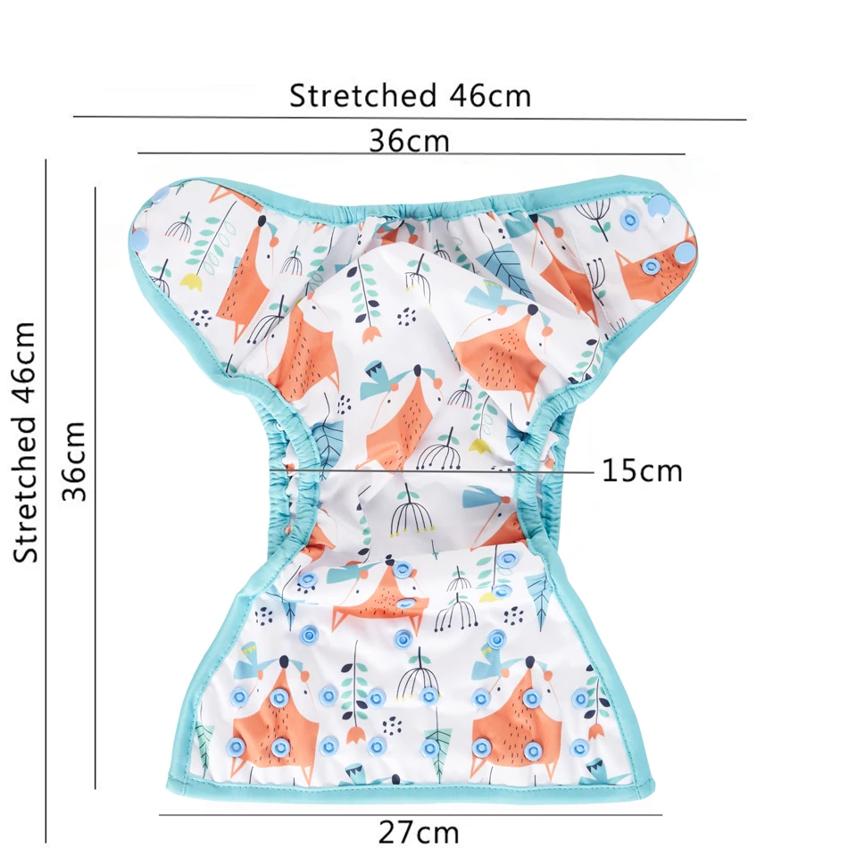 HappyFlute cubierta de panal reutilizable 3-15 kg - Estampado natural - imagen 2