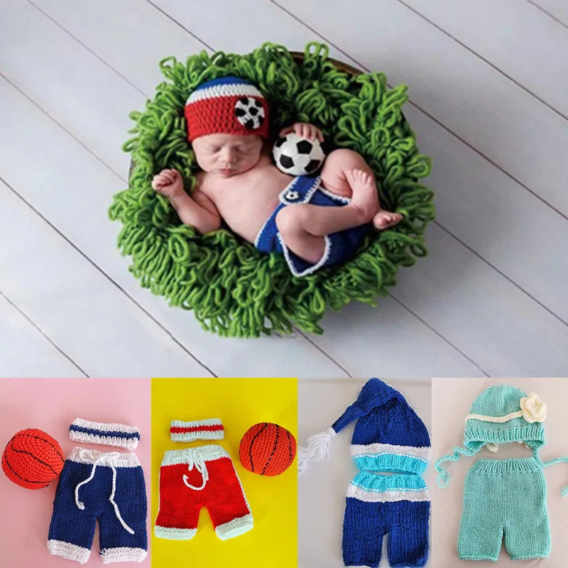 Conjunto ropa fotos bebé recién nacido – Gorro ganchillo - imagen 2