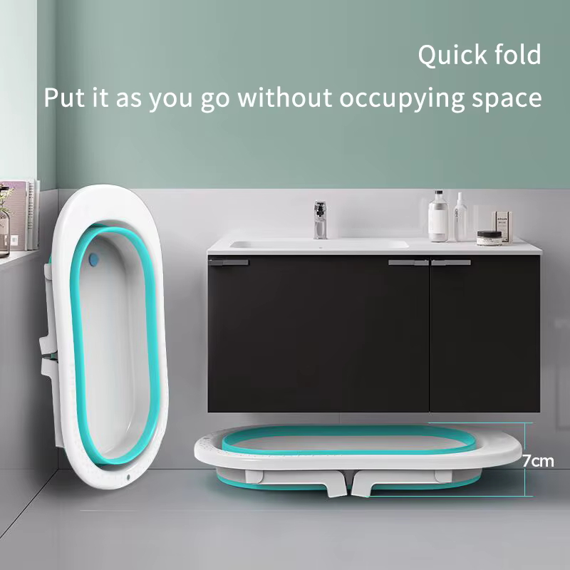 Bañera plegable de silicona para bebé con pie antideslizante - imagen 4