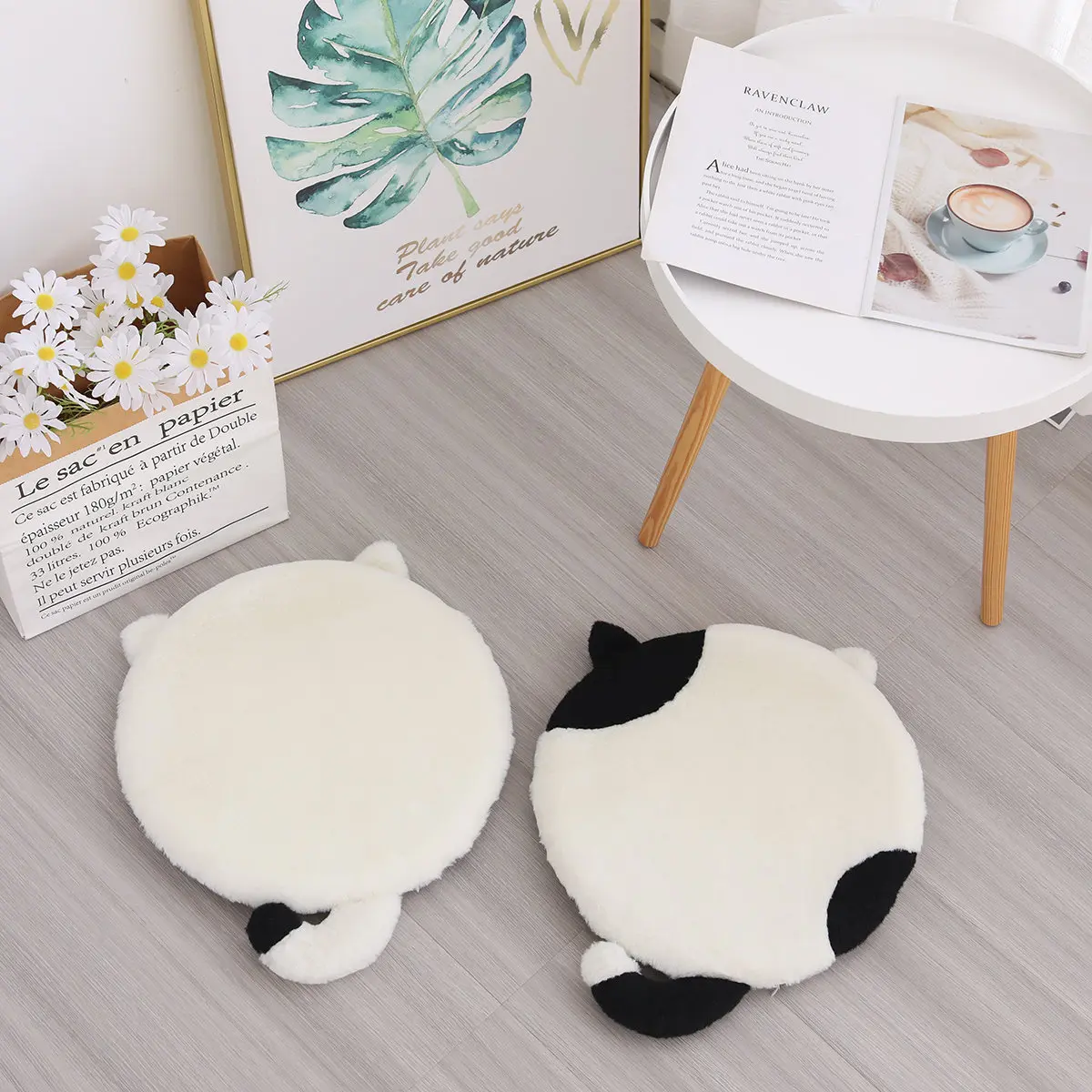 Cojín para silla de espuma viscoelástica con funda de peluche - imagen 2