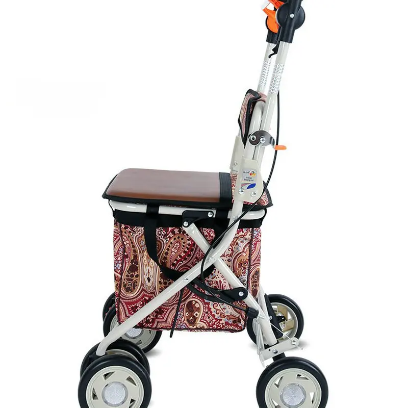 Carrito andador de compra plegable para personas mayores - imagen 3