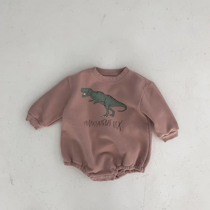Milangel Mono Dinosaurio forrado para bebé, suave y cálido en otoño - imagen 5
