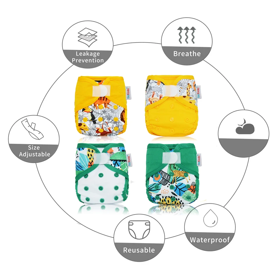 EezKoala Cubierta de pañal reutilizable tela ecológica lavable para bebé - imagen 3