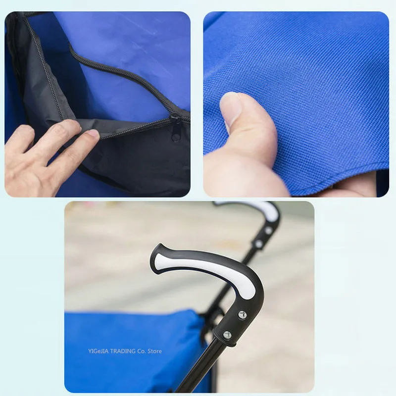 Carrito plegable de la compra con bolsa Oxford y marco de acero