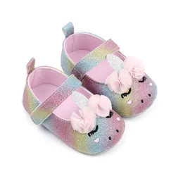 Zapatillas de bebé con dibujos y suela blanda para primeros pasos