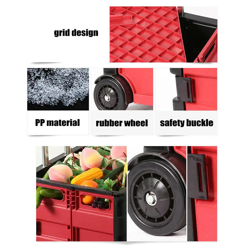 Carrito infantil con ruedas de goma y asas ajustables - imagen 4