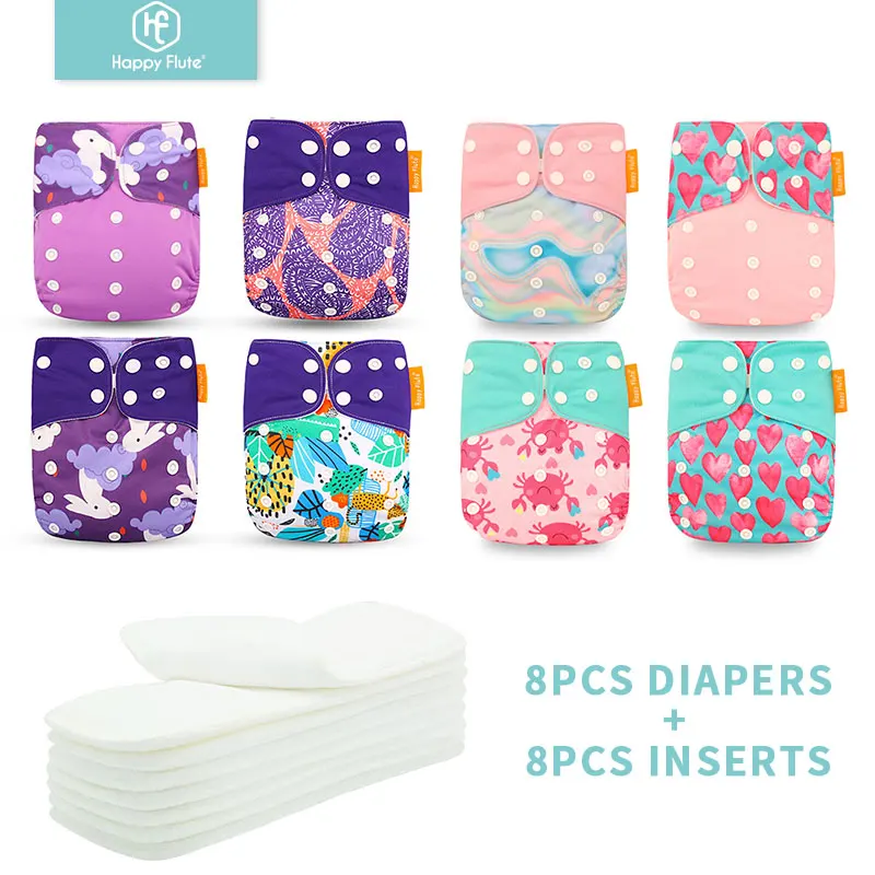 HappyFlute Pañales de tela ajustables reutilizables para bebé - imagen 4