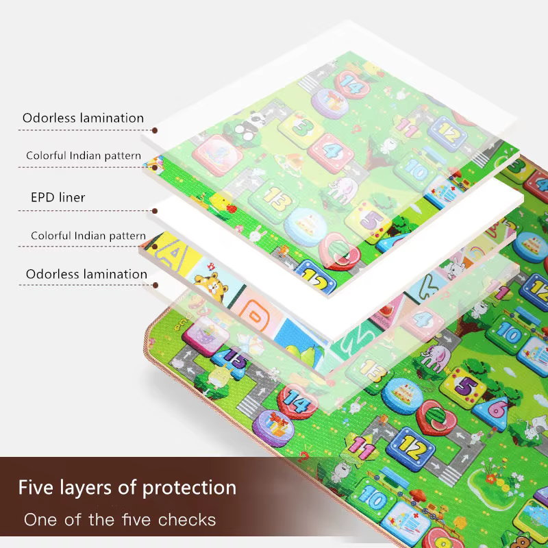 Alfombra de juegos acolchada – Impermeable y plegable - imagen 2