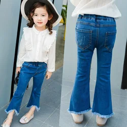 Vaqueros acampanados con borlas para niñas – Estilo actual y moderno